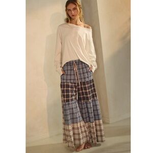 "The Dani" Relaxed Plaid Patchwork Pants